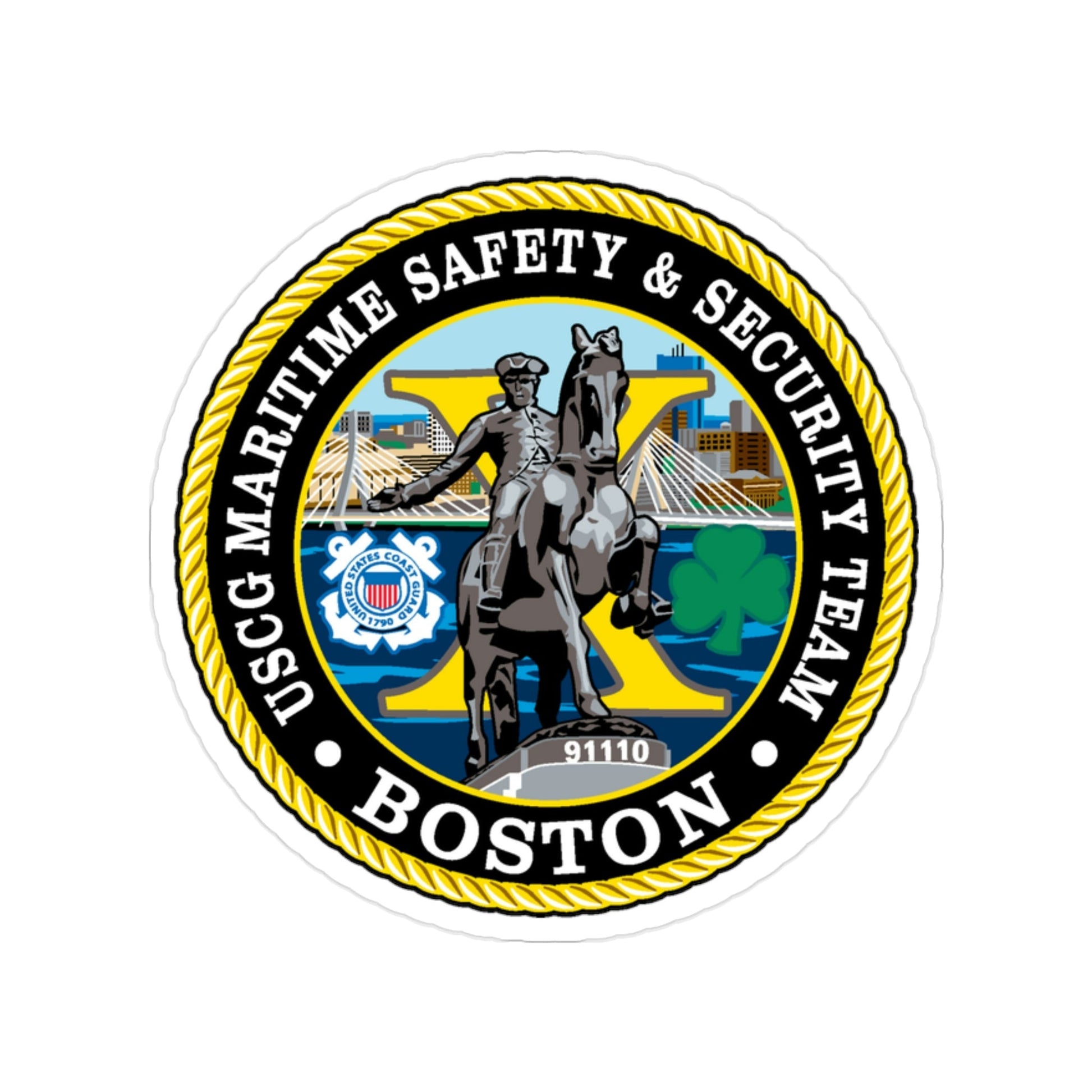 USCG Maritime Safety & Sec Team MSST Boston (U.S. Coast Guard) Transparent STICKER Die-Cut Vinyl Decal-2 Inch-The Sticker Space