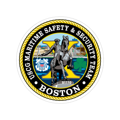 USCG Maritime Safety & Sec Team MSST Boston (U.S. Coast Guard) Transparent STICKER Die-Cut Vinyl Decal-5 Inch-The Sticker Space