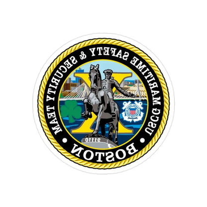 USCG Maritime Safety & Sec Team MSST Boston (U.S. Coast Guard) REVERSE PRINT Transparent Die-Cut STICKER 2 Inch Die-Cut Transparent - The Sticker Space