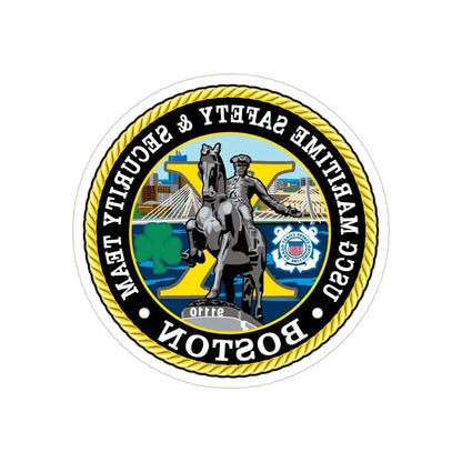 USCG Maritime Safety & Sec Team MSST Boston (U.S. Coast Guard) REVERSE PRINT Transparent Die-Cut STICKER 6 Inch Die-Cut Transparent - The Sticker Space