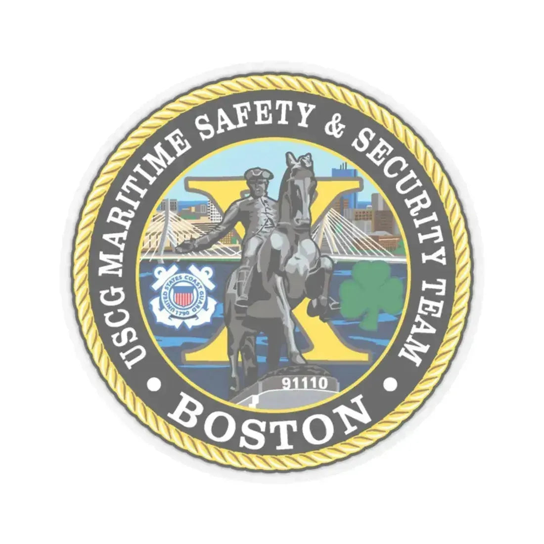 USCG Maritime Safety & Sec Team MSST Boston (U.S. Coast Guard) STICKER Vinyl Kiss-Cut Decal 2 Inch Transparent - The Sticker Space