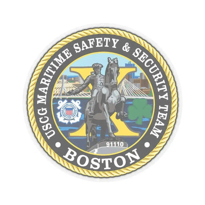 USCG Maritime Safety & Sec Team MSST Boston (U.S. Coast Guard) STICKER Vinyl Kiss-Cut Decal 4 Inch Transparent - The Sticker Space