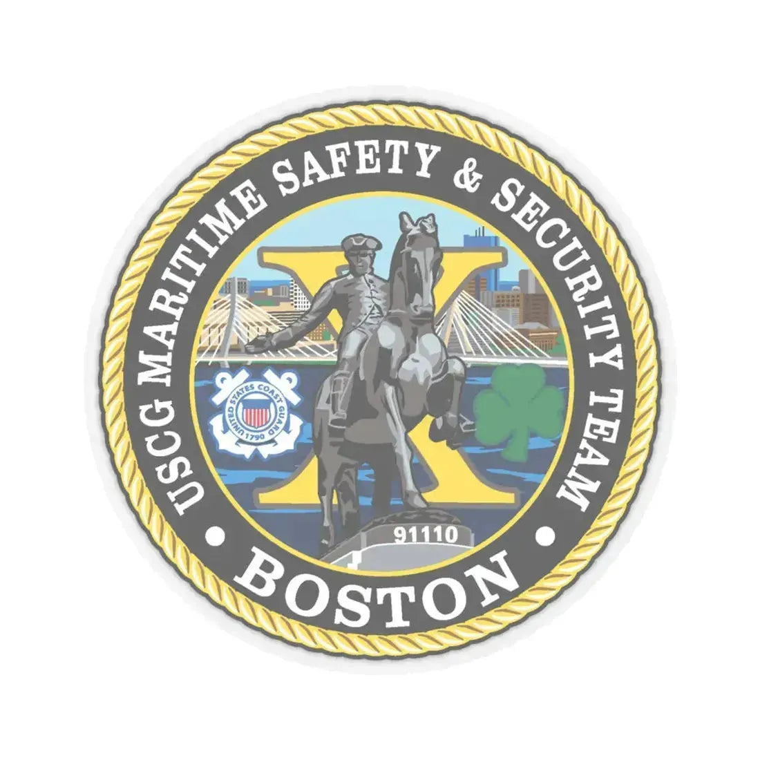 USCG Maritime Safety & Sec Team MSST Boston (U.S. Coast Guard) STICKER Vinyl Kiss-Cut Decal - The Sticker Space