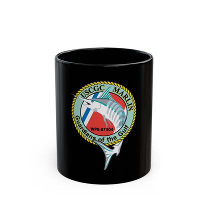 USCG Marlin WPB 87304 (U.S. Coast Guard) Black Coffee Mug-11oz-The Sticker Space