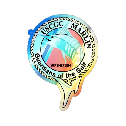 USCG Marlin WPB 87304 (U.S. Coast Guard) Holographic STICKER Die-Cut Vinyl Decal 2 Inch Holographic - The Sticker Space