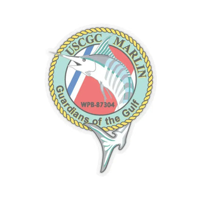 USCG Marlin WPB 87304 (U.S. Coast Guard) STICKER Vinyl Kiss-Cut Decal 2 Inch Transparent - The Sticker Space