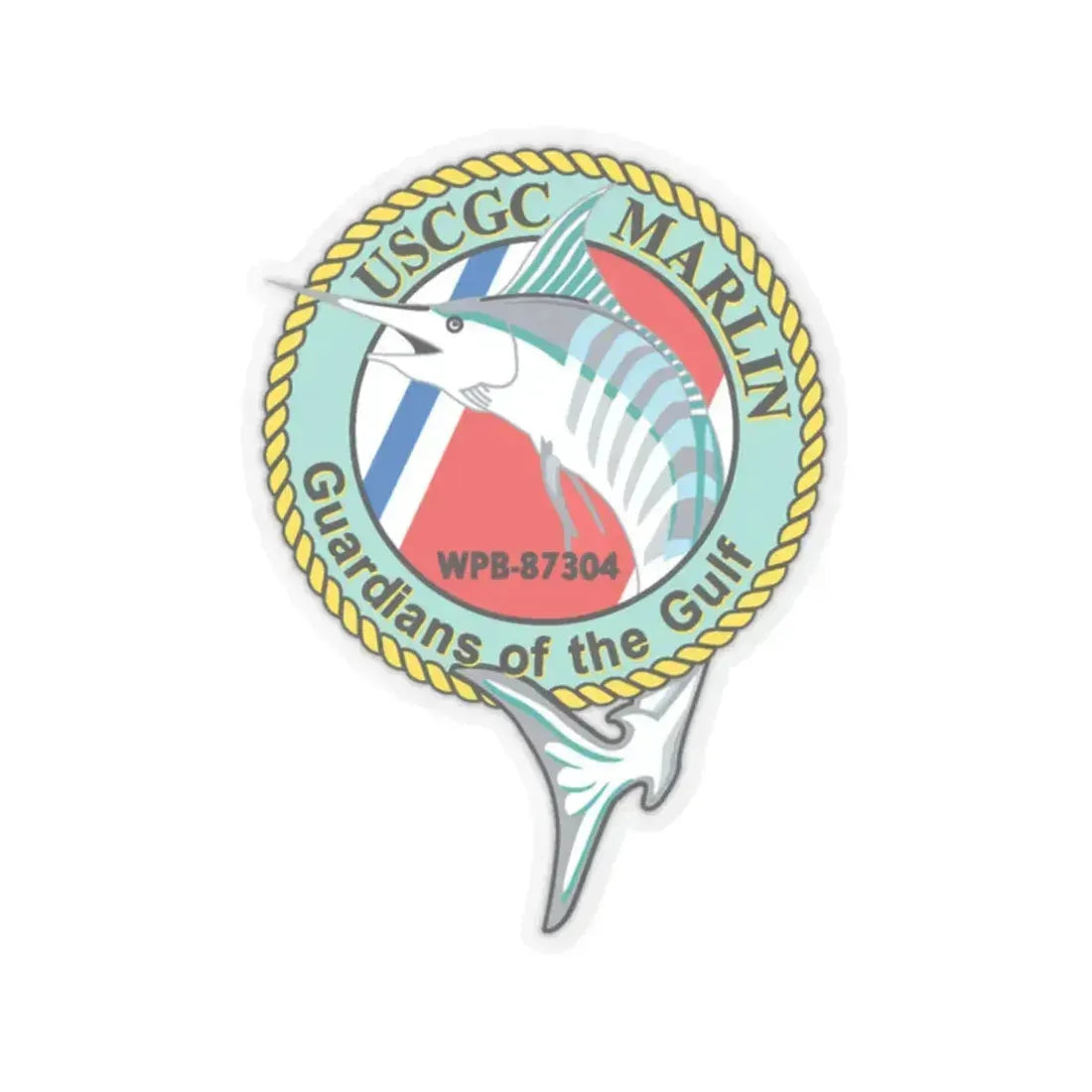 USCG Marlin WPB 87304 (U.S. Coast Guard) STICKER Vinyl Kiss-Cut Decal 2 Inch Transparent - The Sticker Space