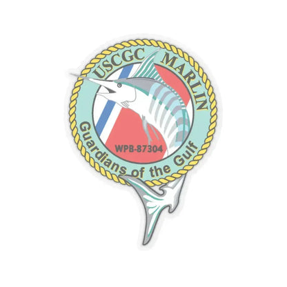 USCG Marlin WPB 87304 (U.S. Coast Guard) STICKER Vinyl Kiss-Cut Decal 3 Inch Transparent - The Sticker Space