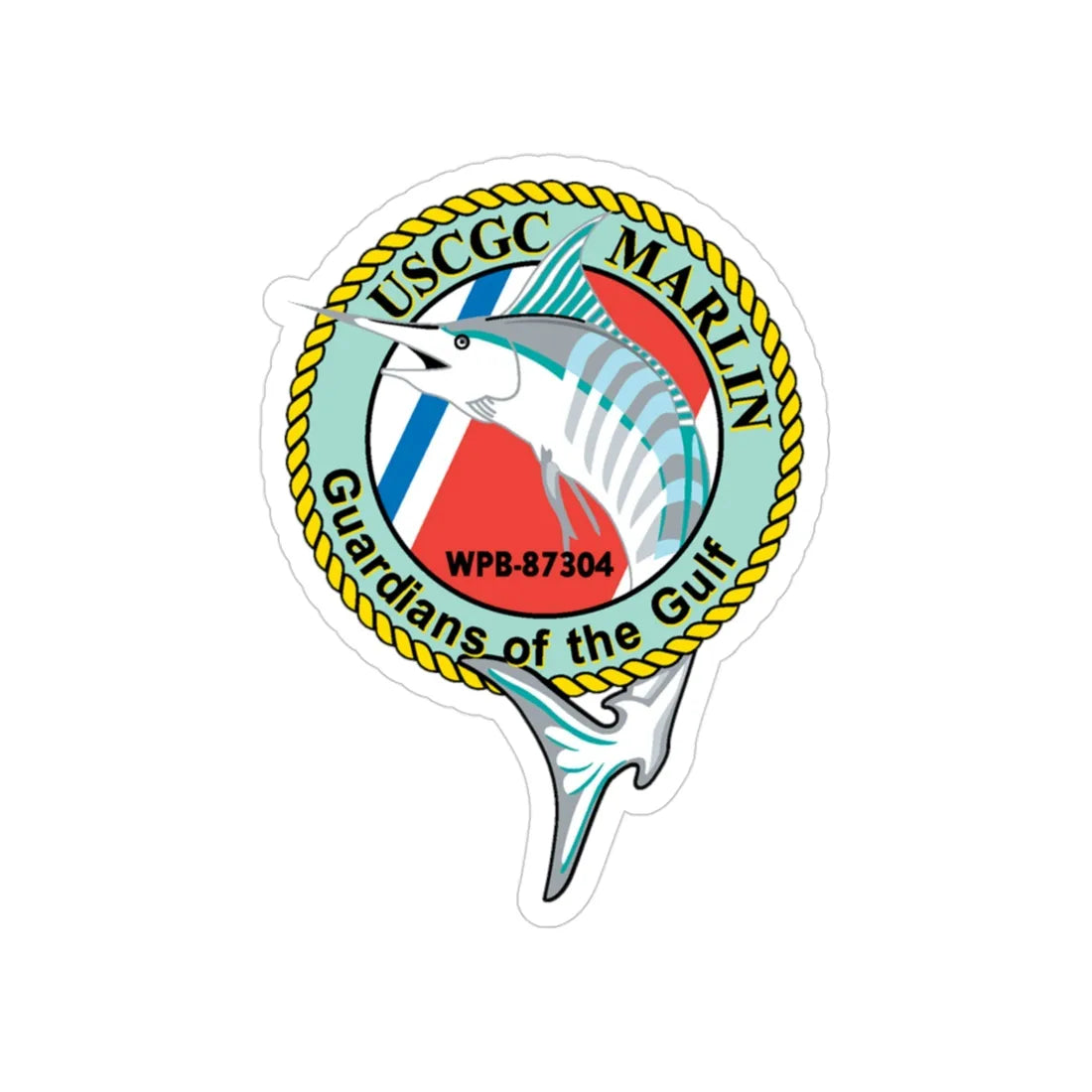 USCG Marlin WPB 87304 (U.S. Coast Guard) Transparent STICKER Die-Cut Vinyl Decal 3 Inch - The Sticker Space
