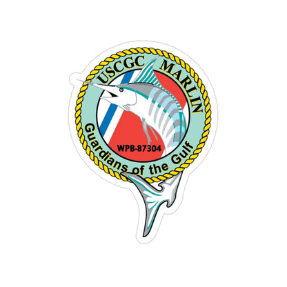 USCG Marlin WPB 87304 (U.S. Coast Guard) Transparent STICKER Die-Cut Vinyl Decal 3 Inch - The Sticker Space