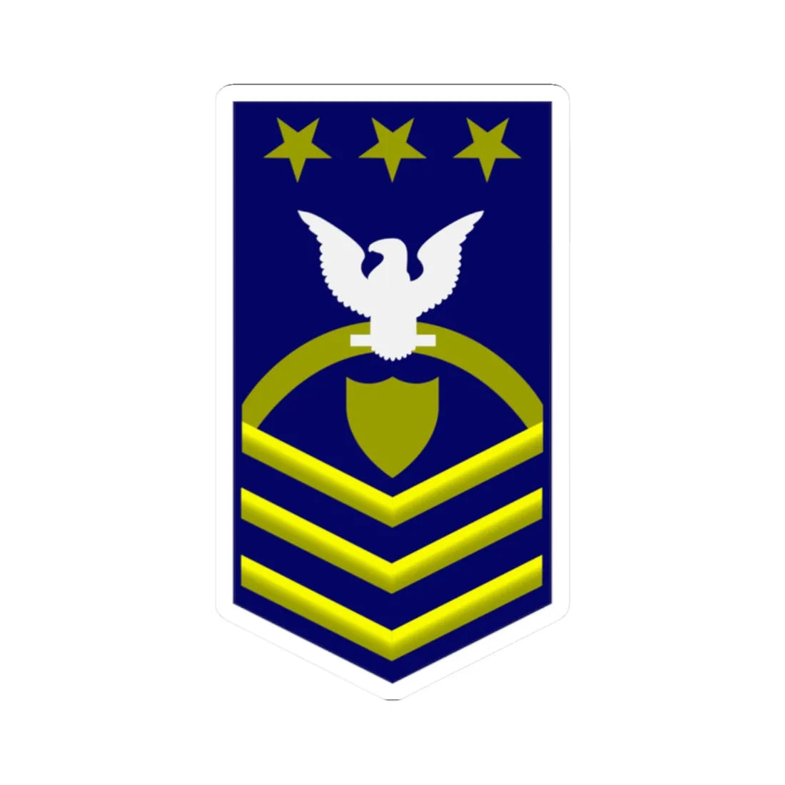 USCG MCPOCG (United States) (Military Rank) STICKER Vinyl Kiss-Cut Decal 2 Inch White - The Sticker Space
