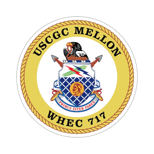 USCG Mellon WHEC 717 Gold Anniversary (U.S. Coast Guard) STICKER Vinyl Die-Cut Decal-6 Inch-The Sticker Space