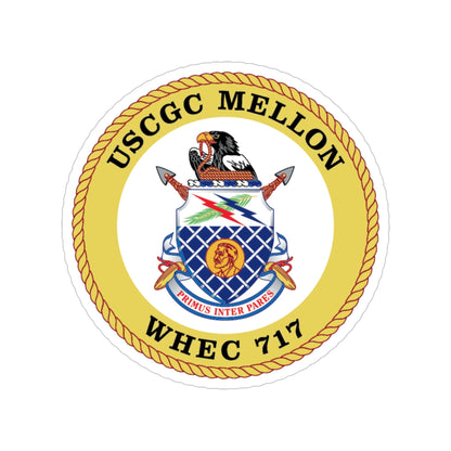 USCG Mellon WHEC 717 Gold Anniversary (U.S. Coast Guard) Transparent STICKER Die-Cut Vinyl Decal-5 Inch-The Sticker Space