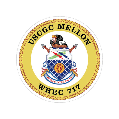 USCG Mellon WHEC 717 Gold Anniversary (U.S. Coast Guard) Transparent STICKER Die-Cut Vinyl Decal-5 Inch-The Sticker Space