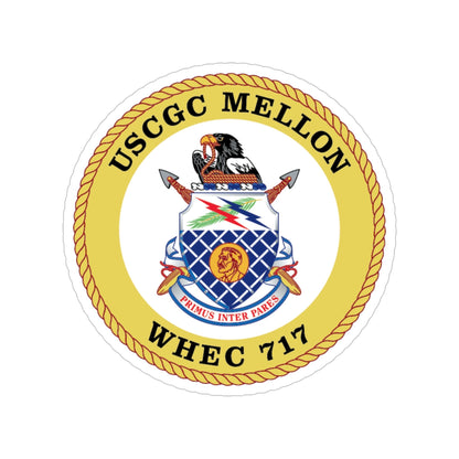 USCG Mellon WHEC 717 Gold Anniversary (U.S. Coast Guard) Transparent STICKER Die-Cut Vinyl Decal-6 Inch-The Sticker Space
