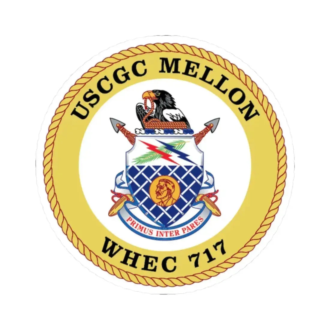 USCG Mellon WHEC 717 Gold Anniversary (U.S. Coast Guard) STICKER Vinyl Kiss-Cut Decal - The Sticker Space