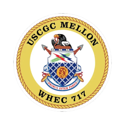 USCG Mellon WHEC 717 Gold Anniversary (U.S. Coast Guard) STICKER Vinyl Kiss-Cut Decal - The Sticker Space