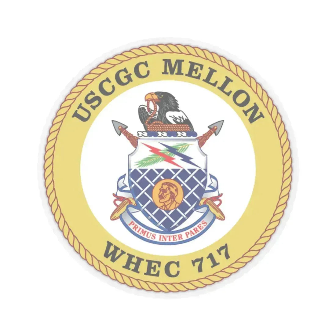 USCG Mellon WHEC 717 Gold Anniversary (U.S. Coast Guard) STICKER Vinyl Kiss-Cut Decal - The Sticker Space
