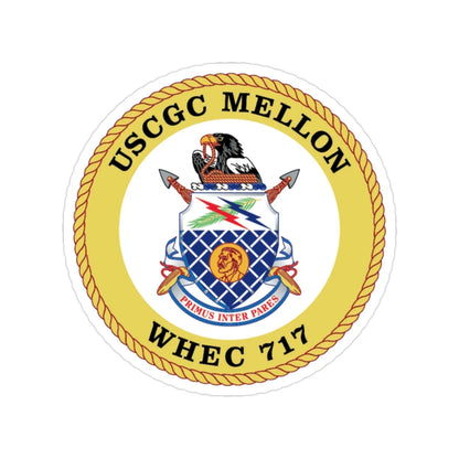 USCG Mellon WHEC 717 Gold Anniversary (U.S. Coast Guard) Transparent STICKER Die-Cut Vinyl Decal 2 Inch - The Sticker Space