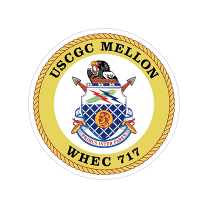 USCG Mellon WHEC 717 Gold Anniversary (U.S. Coast Guard) Transparent STICKER Die-Cut Vinyl Decal 4 Inch - The Sticker Space