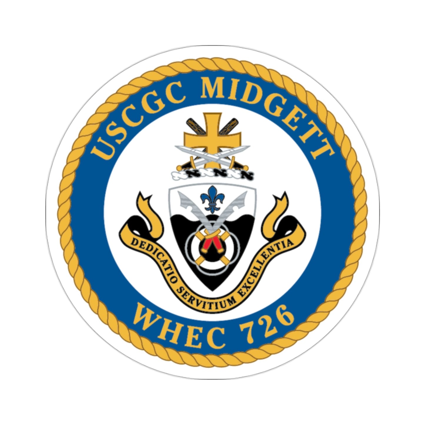 USCG Midgett WHEC 726 (U.S. Coast Guard) STICKER Vinyl Die-Cut Decal-2 Inch-The Sticker Space