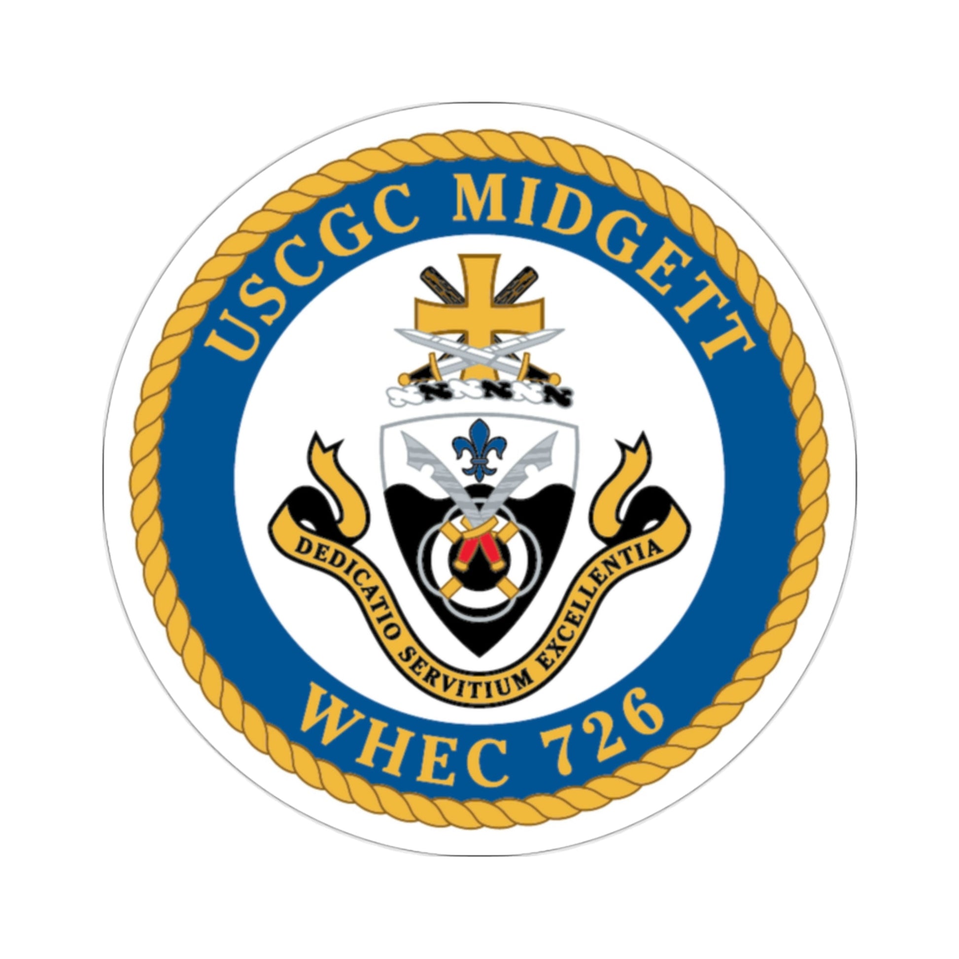 USCG Midgett WHEC 726 (U.S. Coast Guard) STICKER Vinyl Die-Cut Decal-2 Inch-The Sticker Space