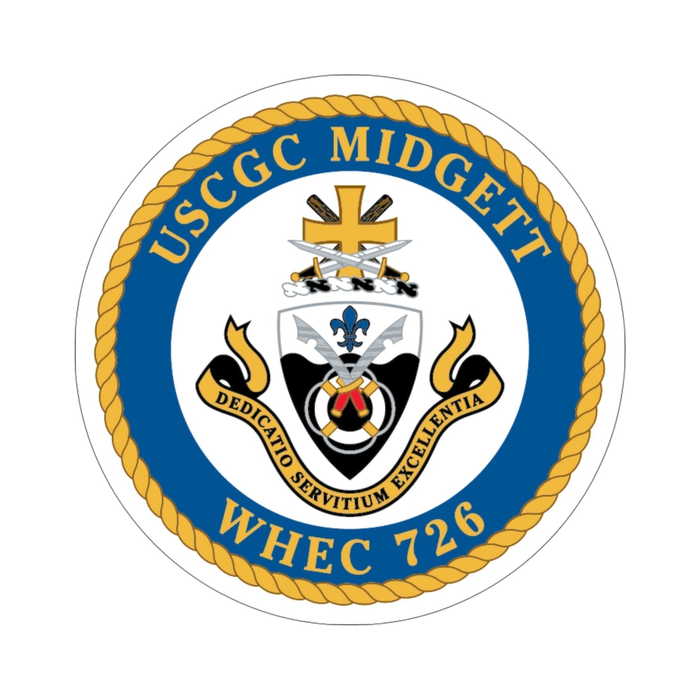 USCG Midgett WHEC 726 (U.S. Coast Guard) STICKER Vinyl Die-Cut Decal-5 Inch-The Sticker Space