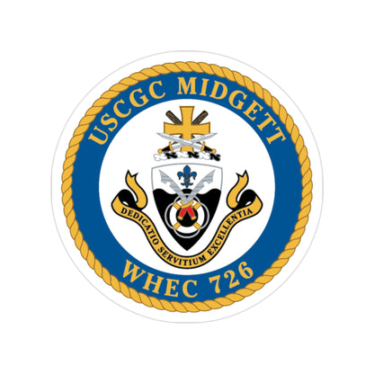 USCG Midgett WHEC 726 (U.S. Coast Guard) Transparent STICKER Die-Cut Vinyl Decal-2 Inch-The Sticker Space