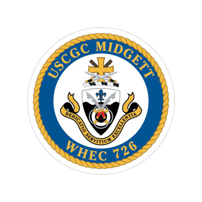 USCG Midgett WHEC 726 (U.S. Coast Guard) Transparent STICKER Die-Cut Vinyl Decal-3 Inch-The Sticker Space