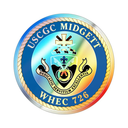 USCG Midgett WHEC 726 (U.S. Coast Guard) Holographic STICKER Die-Cut Vinyl Decal 3 Inch - The Sticker Space