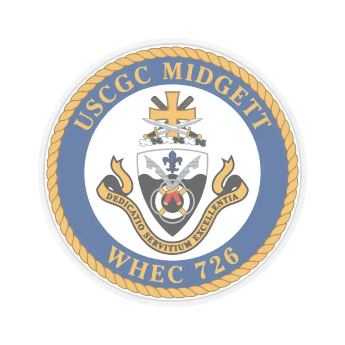USCG Midgett WHEC 726 (U.S. Coast Guard) STICKER Vinyl Kiss-Cut Decal 2 Inch Transparent - The Sticker Space