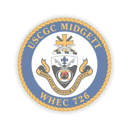USCG Midgett WHEC 726 (U.S. Coast Guard) STICKER Vinyl Kiss-Cut Decal 2 Inch Transparent - The Sticker Space