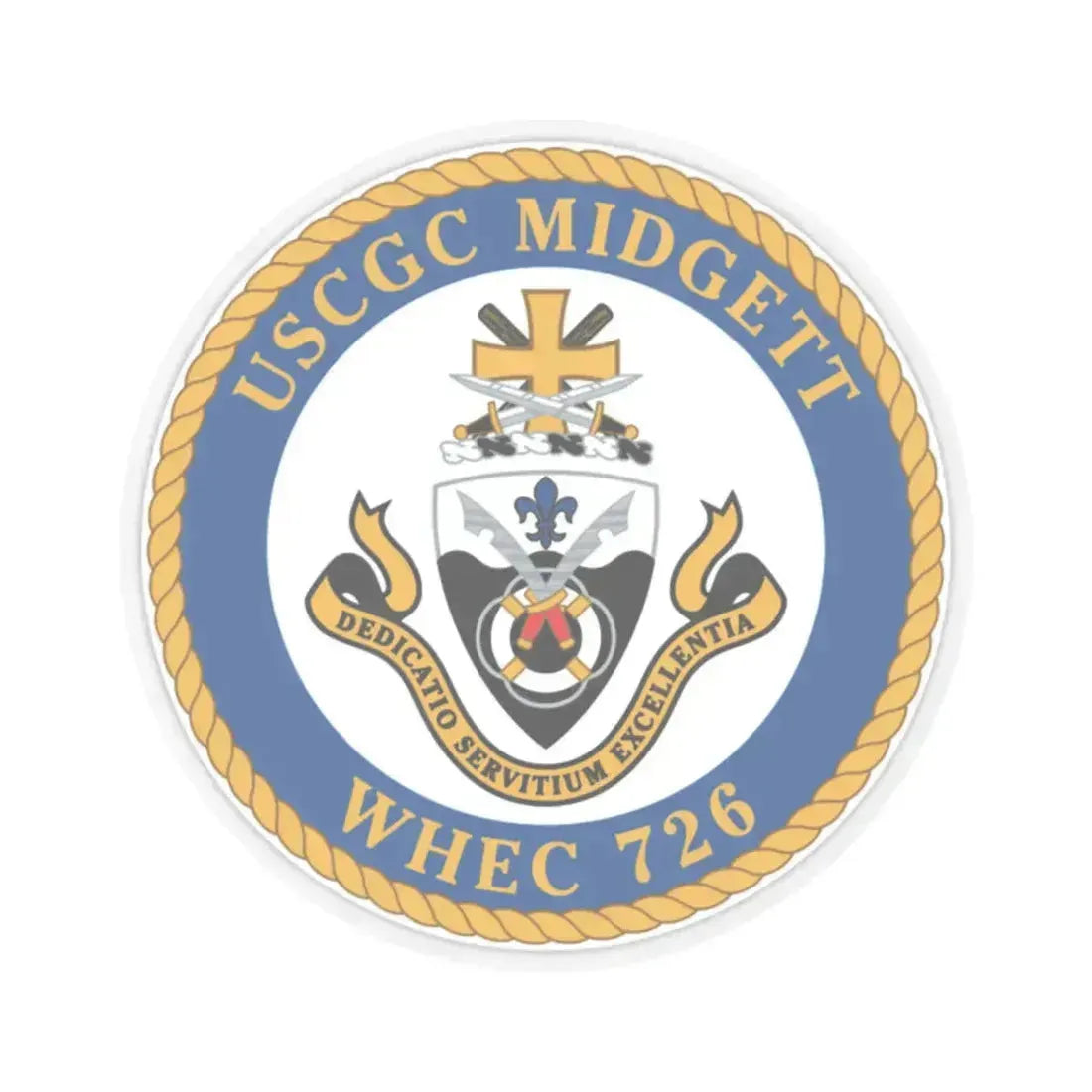 USCG Midgett WHEC 726 (U.S. Coast Guard) STICKER Vinyl Kiss-Cut Decal 2 Inch Transparent - The Sticker Space