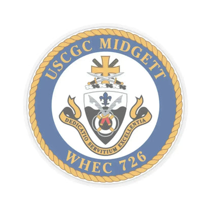 USCG Midgett WHEC 726 (U.S. Coast Guard) STICKER Vinyl Kiss-Cut Decal 2 Inch Transparent - The Sticker Space