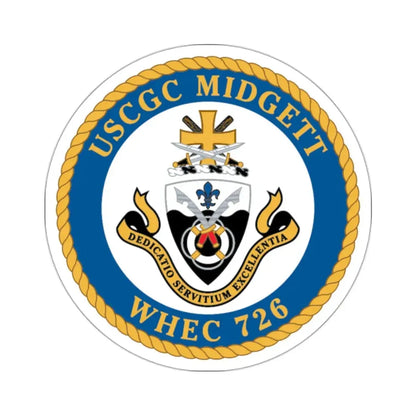 USCG Midgett WHEC 726 (U.S. Coast Guard) STICKER Vinyl Kiss-Cut Decal 2 Inch White - The Sticker Space