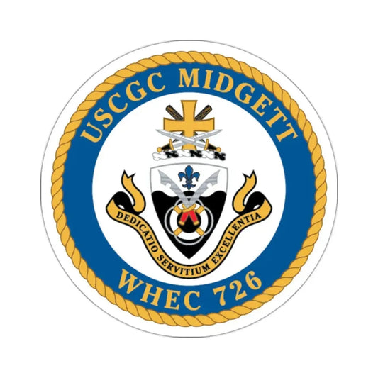 USCG Midgett WHEC 726 (U.S. Coast Guard) STICKER Vinyl Kiss-Cut Decal 2 Inch White - The Sticker Space