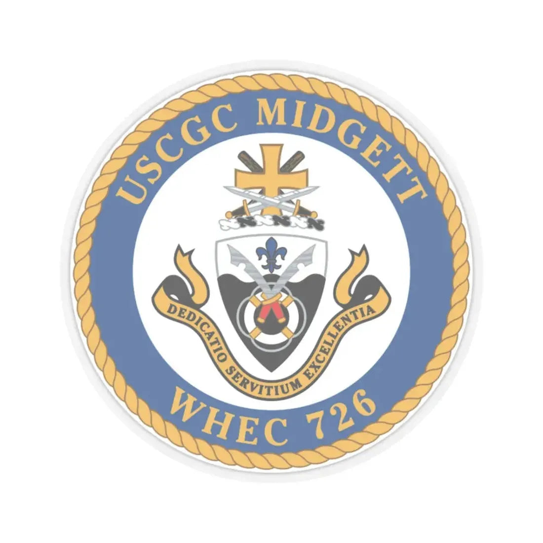 USCG Midgett WHEC 726 (U.S. Coast Guard) STICKER Vinyl Kiss-Cut Decal 3 Inch Transparent - The Sticker Space