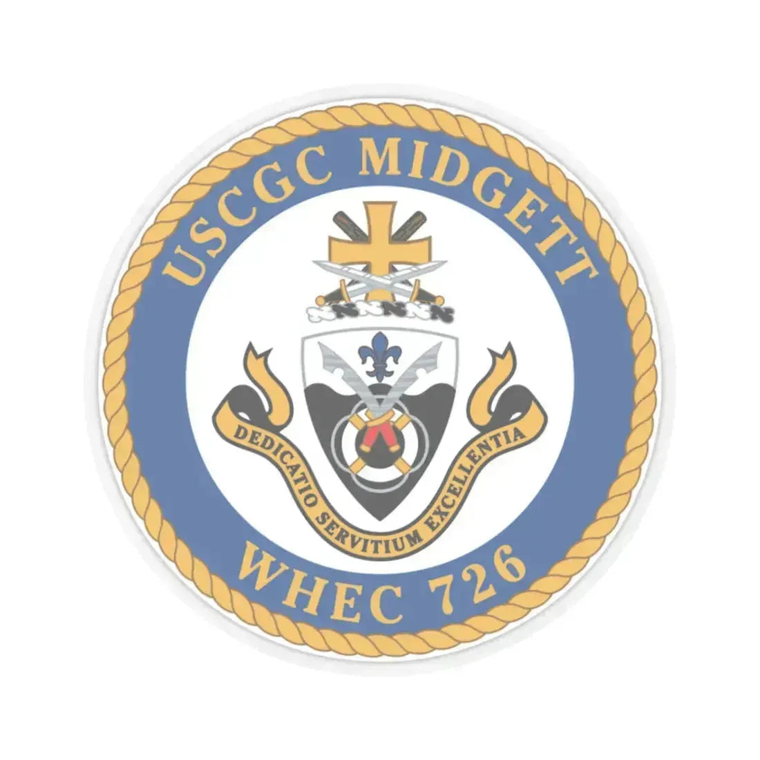 USCG Midgett WHEC 726 (U.S. Coast Guard) STICKER Vinyl Kiss-Cut Decal 3 Inch Transparent - The Sticker Space