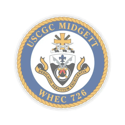 USCG Midgett WHEC 726 (U.S. Coast Guard) STICKER Vinyl Kiss-Cut Decal 3 Inch Transparent - The Sticker Space