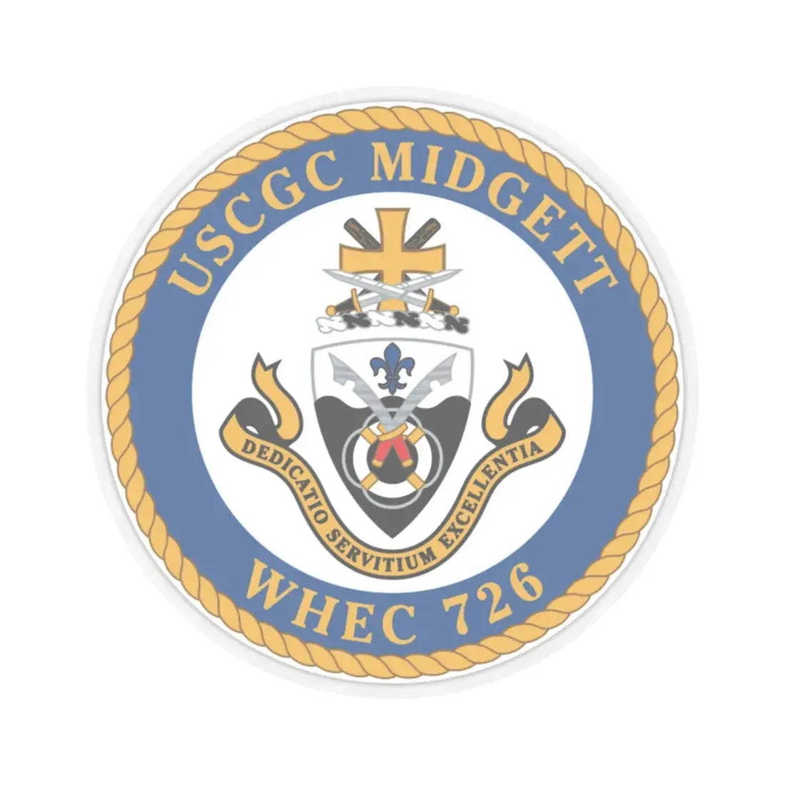 USCG Midgett WHEC 726 (U.S. Coast Guard) STICKER Vinyl Kiss-Cut Decal 4 Inch Transparent - The Sticker Space