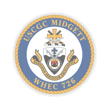 USCG Midgett WHEC 726 (U.S. Coast Guard) STICKER Vinyl Kiss-Cut Decal 4 Inch Transparent - The Sticker Space