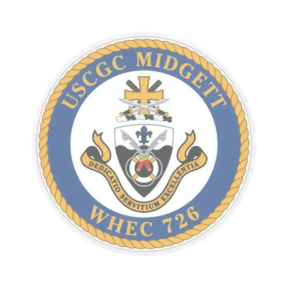 USCG Midgett WHEC 726 (U.S. Coast Guard) STICKER Vinyl Kiss-Cut Decal 4 Inch Transparent - The Sticker Space