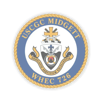 USCG Midgett WHEC 726 (U.S. Coast Guard) STICKER Vinyl Kiss-Cut Decal 6 Inch Transparent - The Sticker Space