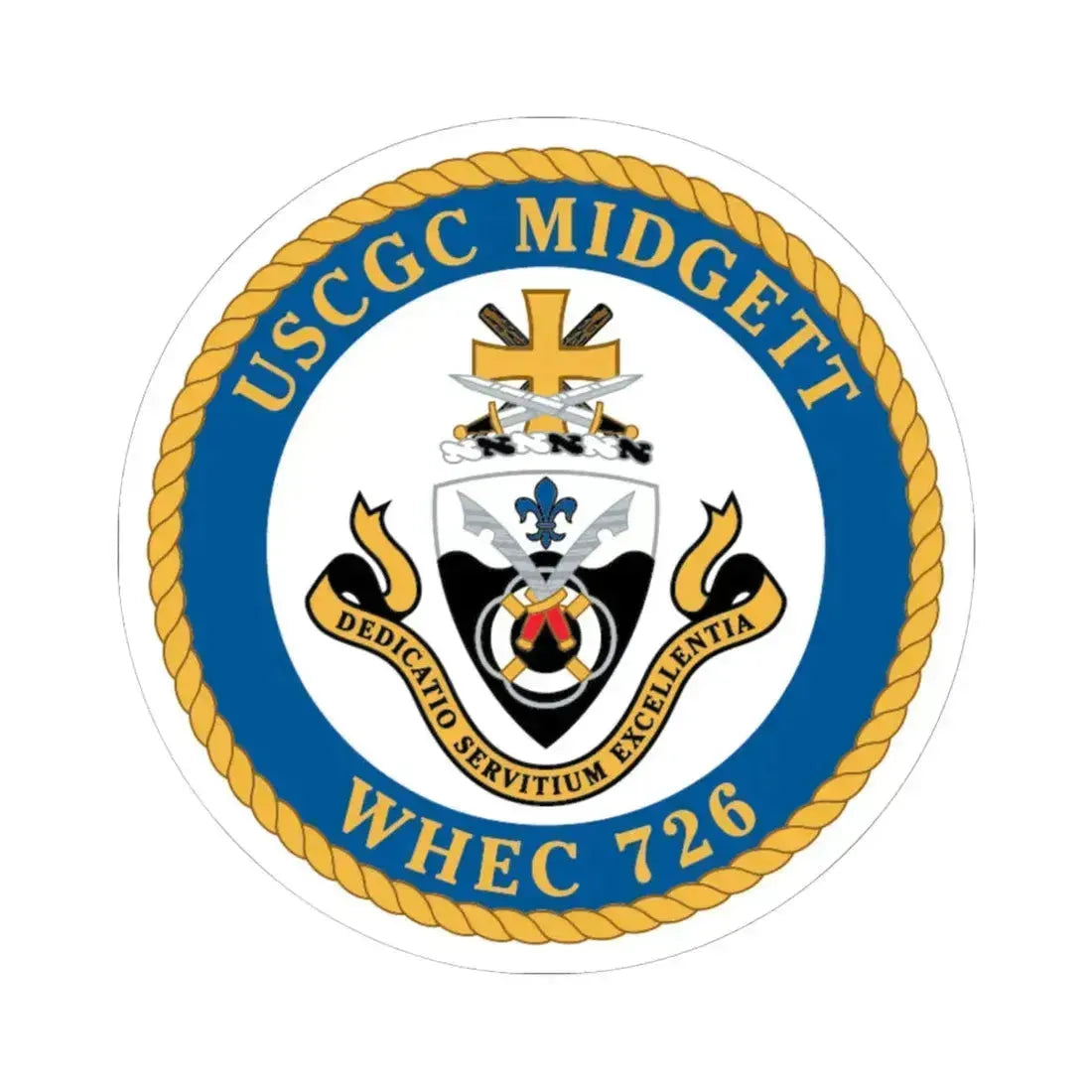 USCG Midgett WHEC 726 (U.S. Coast Guard) STICKER Vinyl Kiss-Cut Decal 6 Inch White - The Sticker Space