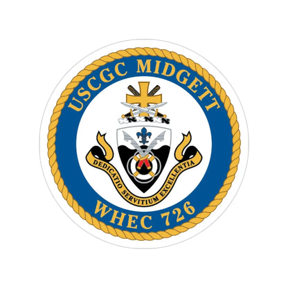 USCG Midgett WHEC 726 (U.S. Coast Guard) Transparent STICKER Die-Cut Vinyl Decal 3 Inch - The Sticker Space