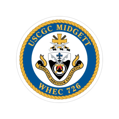 USCG Midgett WHEC 726 (U.S. Coast Guard) Transparent STICKER Die-Cut Vinyl Decal 4 Inch - The Sticker Space