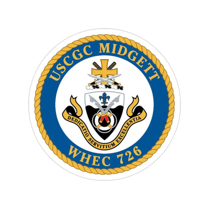 USCG Midgett WHEC 726 (U.S. Coast Guard) Transparent STICKER Die-Cut Vinyl Decal 5 Inch - The Sticker Space