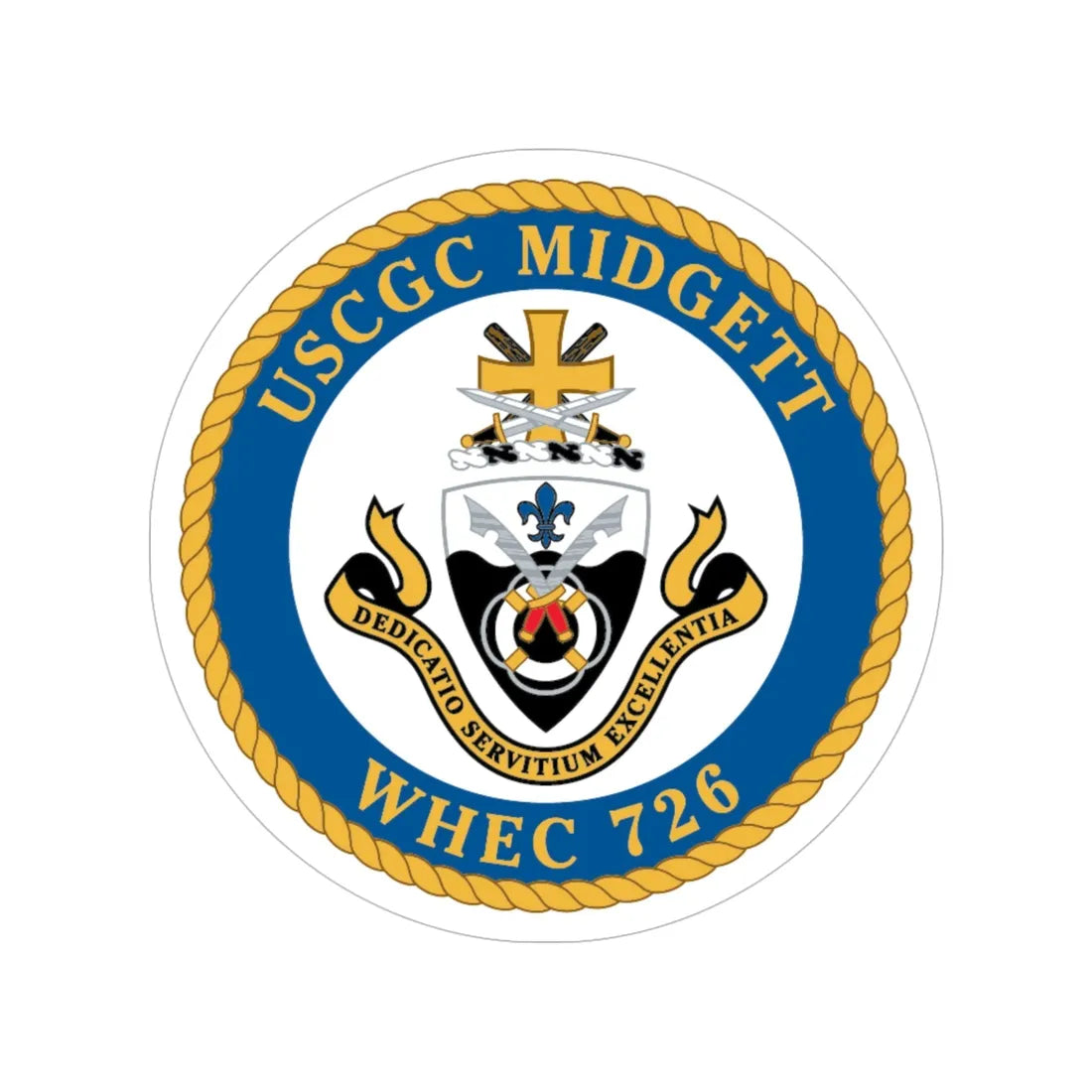 USCG Midgett WHEC 726 (U.S. Coast Guard) Transparent STICKER Die-Cut Vinyl Decal 6 Inch - The Sticker Space