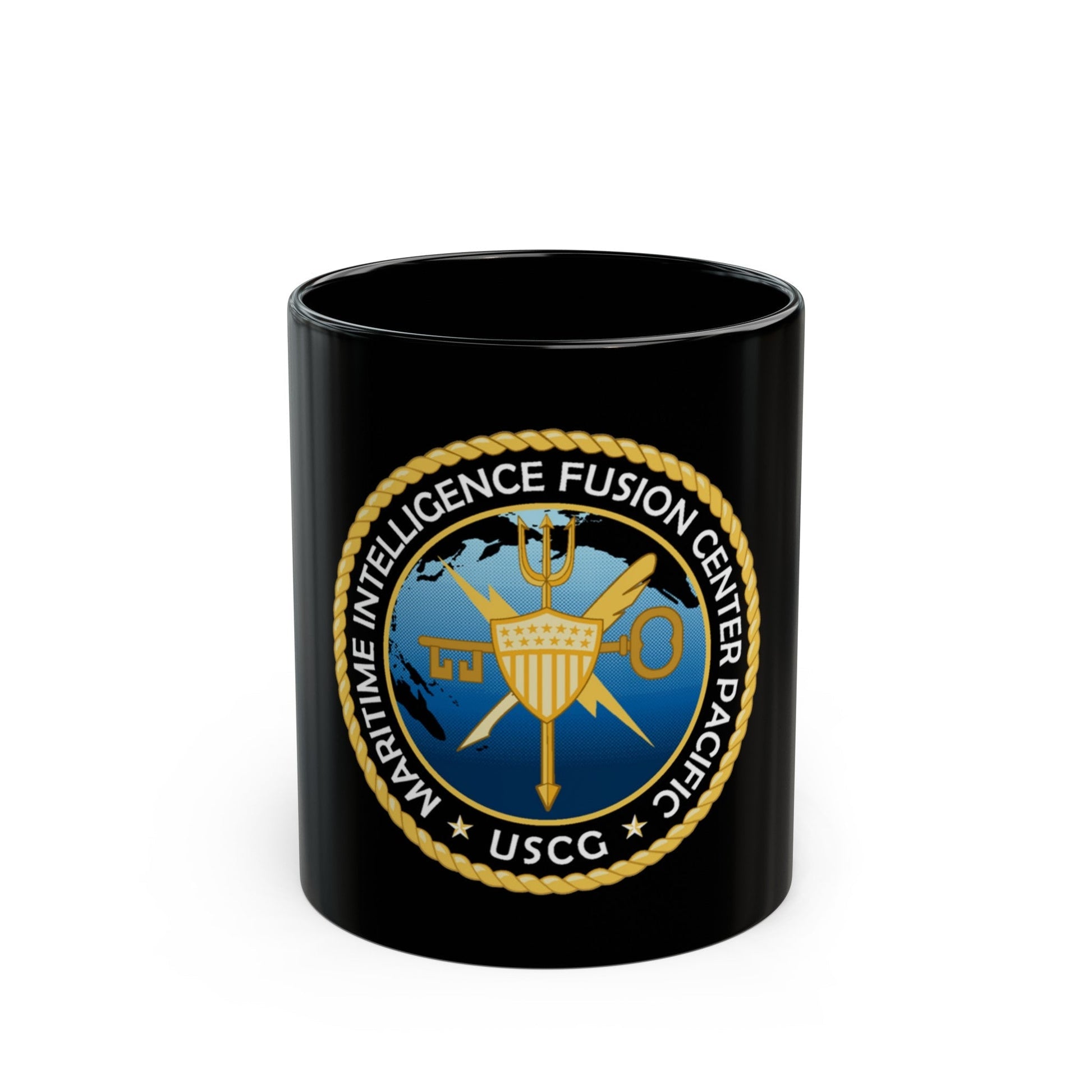 USCG MIFC PAC (U.S. Coast Guard) Black Coffee Mug-11oz-The Sticker Space