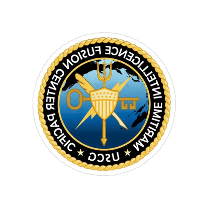 USCG MIFC PAC (U.S. Coast Guard) REVERSE PRINT Transparent Die-Cut STICKER 2 Inch Die-Cut Transparent - The Sticker Space